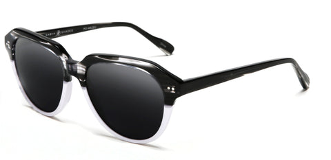 Polarized Jackie O' Classic Fashion Sunglasses Black White-Samba Shades