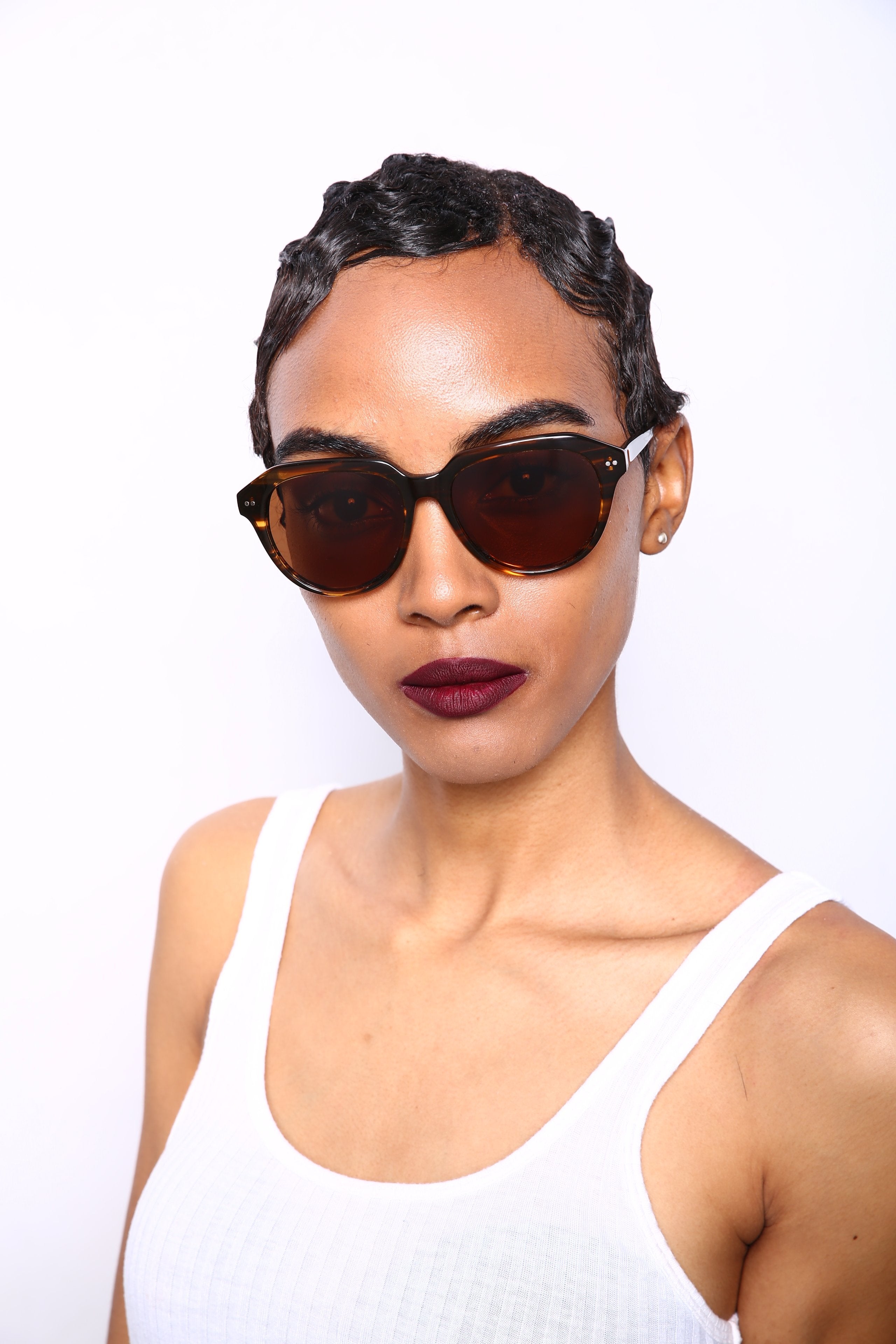 Polarized Jackie O' Classic Fashion Sunglasses Orange Brown-Samba Shades