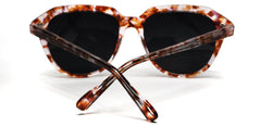 Polarized Jackie O' Classic Fashion Sunglasses White Brown-Samba Shades