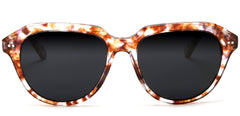 Polarized Jackie O' Classic Fashion Sunglasses White Brown-Samba Shades