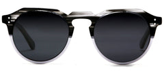 Polarized Lauren Backal Cordoba Fashion Sunglasses Black White-Samba Shades