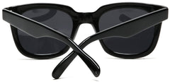 Polarized Manhattan Horn Rimmed Fashion Sunglasses Matte Black-Samba Shades