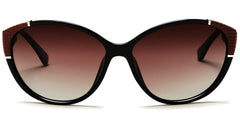 Polarized Marilyn's Cat Eye Fashion Sunglasses Black-Samba Shades