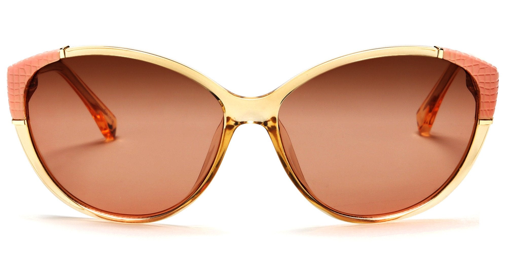 Polarized Marilyn's Cat Eye Fashion Sunglasses Gold-Samba Shades