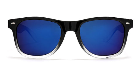 Polarized Modern Venice Horn Rimmed Sunglasses - Black Blue-Samba Shades