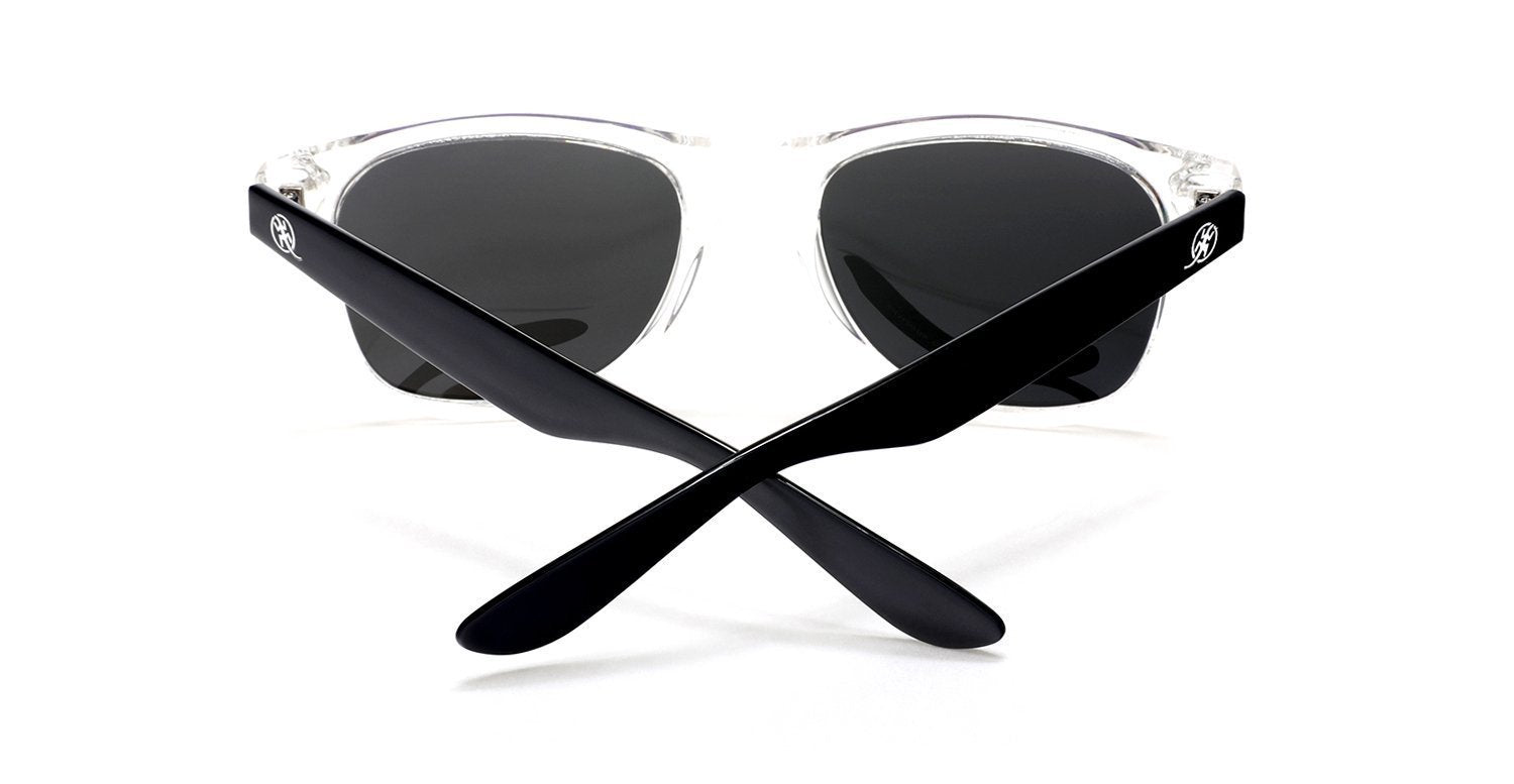 Polarized Modern Venice Horn Rimmed Sunglasses - Clear Blue-Samba Shades