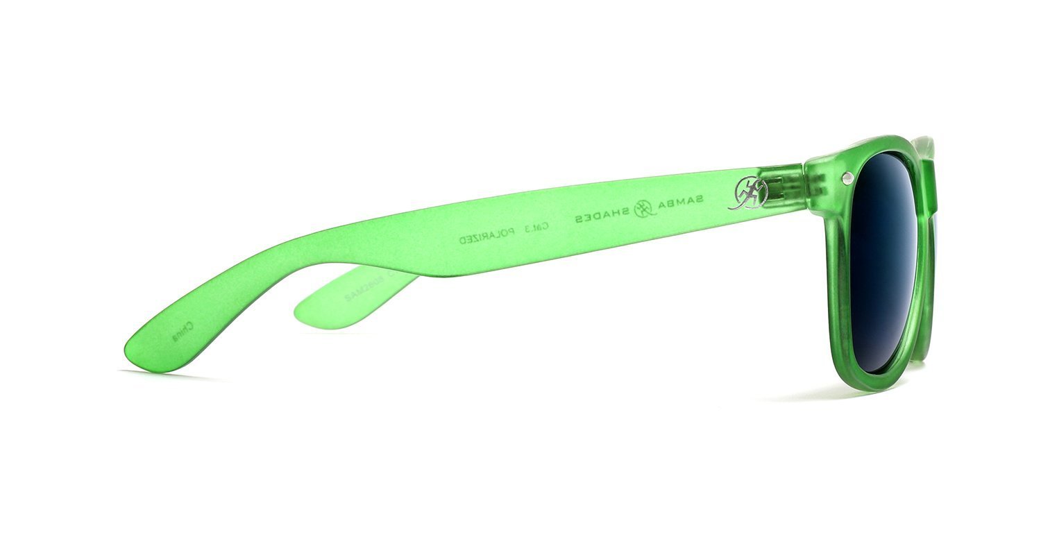 Polarized Modern Venice Horn Rimmed Sunglasses - Green Blue-Samba Shades