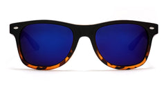 Polarized Modern Venice Horn Rimmed Sunglasses - Tortoise Black Blue-Samba Shades