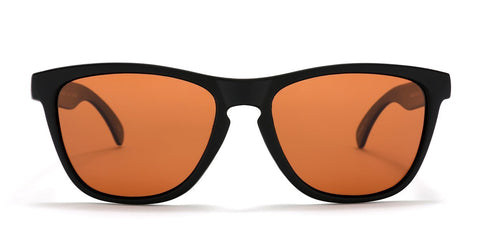 Polarized New Cool Factor Horn Rimmed Sunglasses - Black Brown-Samba Shades