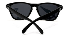 Polarized New Cool Factor Horn Rimmed Sunglasses - Black Smoke-Samba Shades