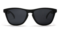 Polarized New Cool Factor Horn Rimmed Sunglasses - Black Smoke-Samba Shades