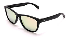 Polarized New Cool Factor Horn Rimmed Sunglasses - Black/Gold-Samba Shades