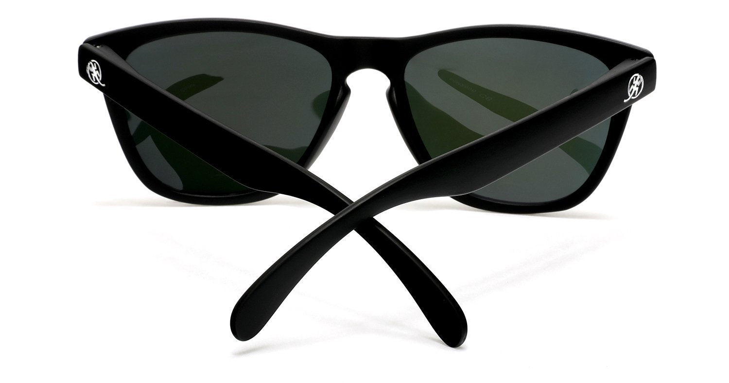 Polarized New Cool Factor Horn Rimmed Sunglasses - Black/Purple-Samba Shades