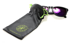 Polarized New Cool Factor Horn Rimmed Sunglasses - Black/Purple-Samba Shades