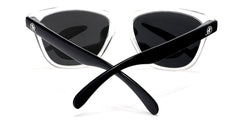 Polarized New Cool Factor Horn Rimmed Sunglasses - Clear Blue-Samba Shades