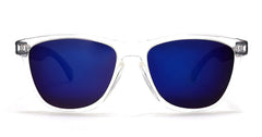 Polarized New Cool Factor Horn Rimmed Sunglasses - Clear Blue-Samba Shades