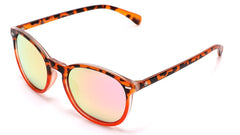 Polarized Round Verona Horn Rimmed Sunglasses - Tortoise Gold Pink-Samba Shades