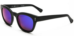 Polarized Vista Horn Rimmed Vintage Sunglasses Black-Samba Shades
