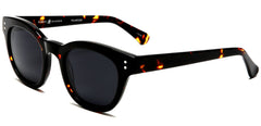 Polarized Vista Horn Rimmed Vintage Sunglasses Black Brown-Samba Shades