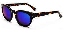 Polarized Vista Horn Rimmed Vintage Sunglasses Black Orange-Samba Shades