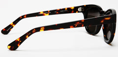 Polarized Vista Horn Rimmed Vintage Sunglasses Black Orange-Samba Shades