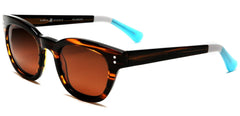 Polarized Vista Horn Rimmed Vintage Sunglasses Brown Orange-Samba Shades