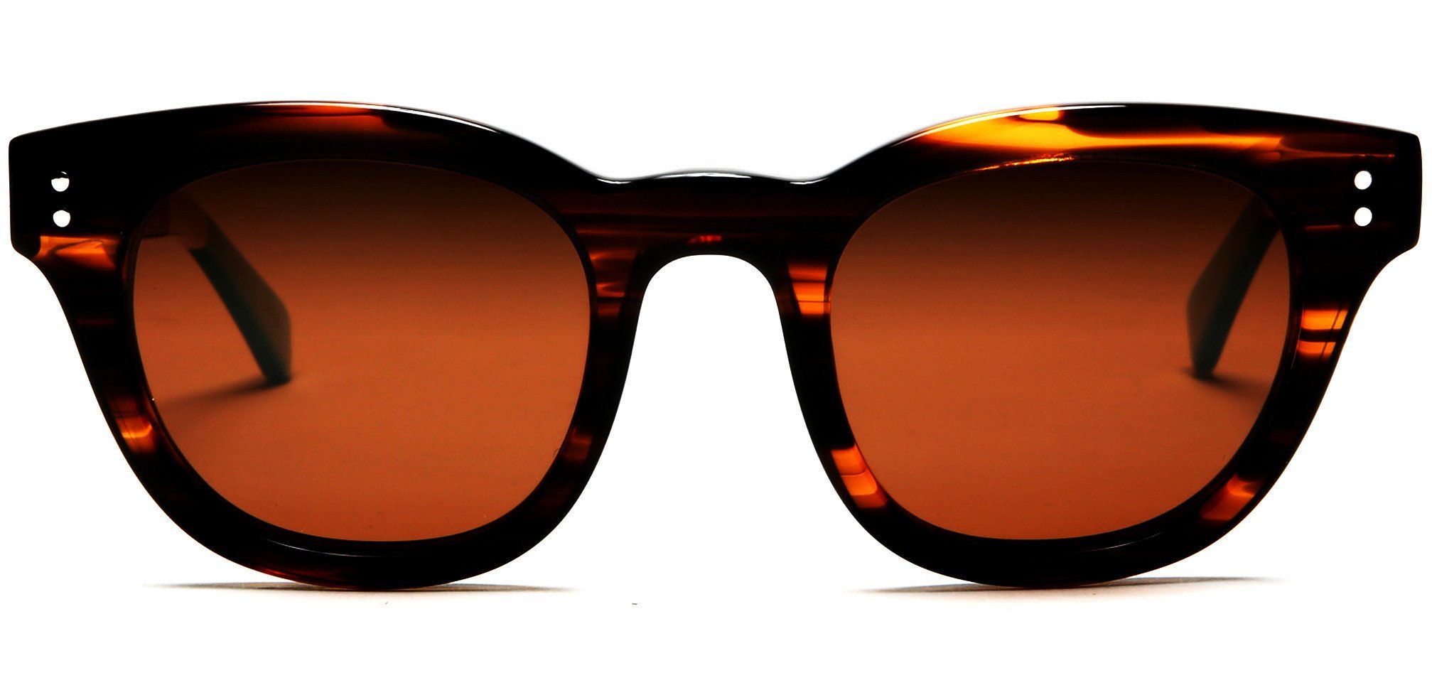 Polarized Vista Horn Rimmed Vintage Sunglasses Brown Orange-Samba Shades