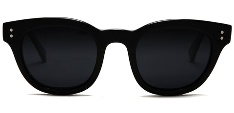 Polarized Vista Horn Rimmed Vintage Sunglasses Chill Black-Samba Shades
