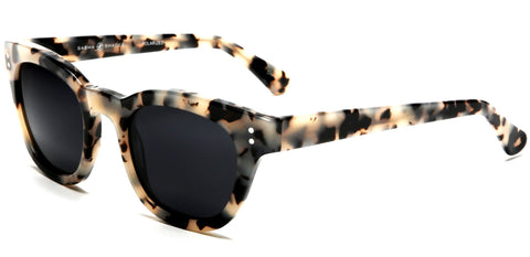 Polarized Vista Horn Rimmed Vintage Sunglasses Grey Brown-Samba Shades