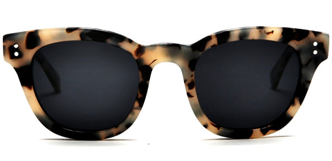 Polarized Vista Horn Rimmed Vintage Sunglasses Grey Brown-Samba Shades