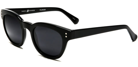 Polarized Vista Horn Rimmed Vintage Sunglasses Matte Black-Samba Shades