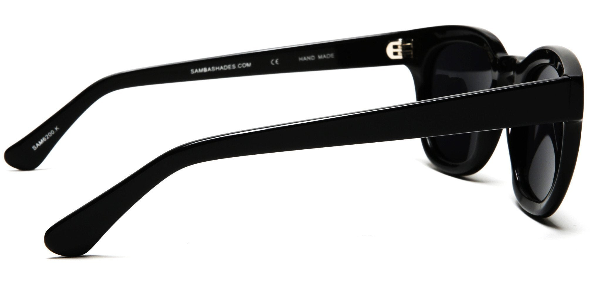 Polarized Vista Horn Rimmed Vintage Sunglasses Matte Black-Samba Shades