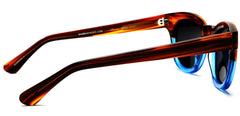 Polarized Vista Horn Rimmed Vintage Sunglasses Orange Blue-Samba Shades