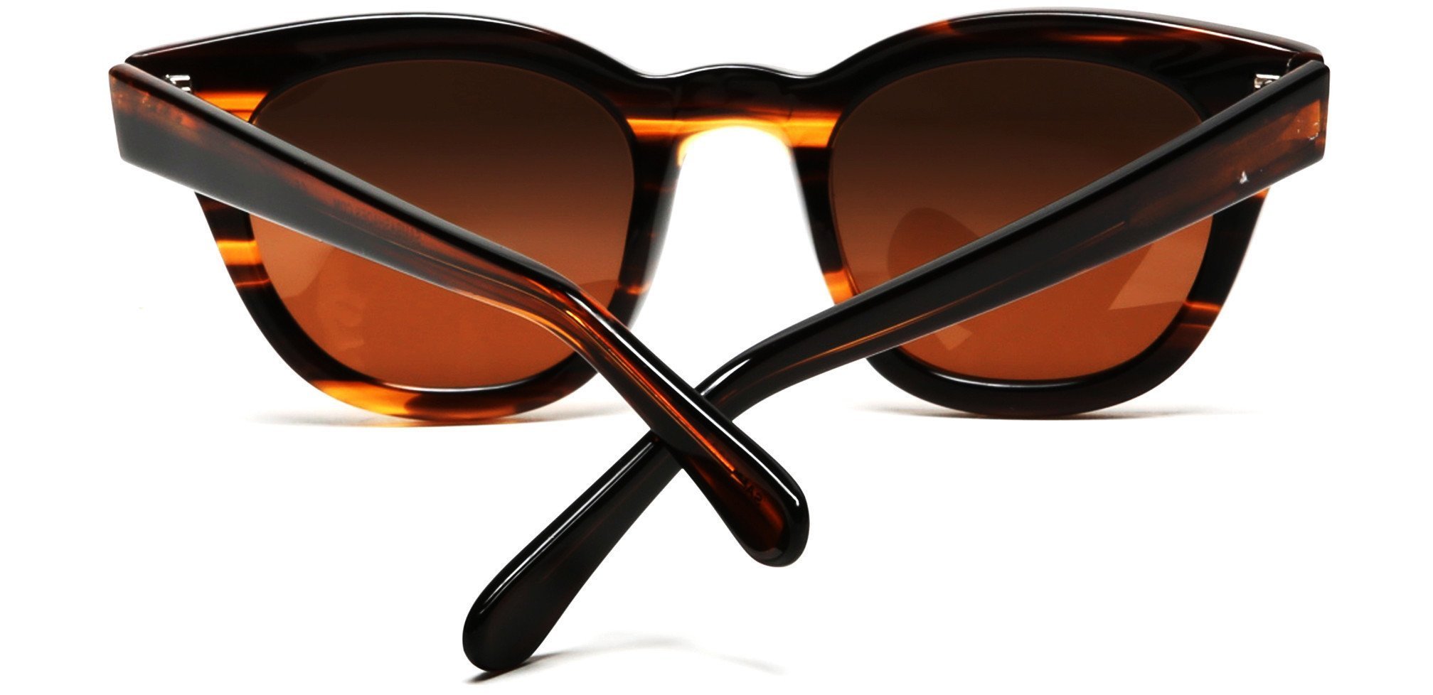 Polarized Vista Horn Rimmed Vintage Sunglasses Orange Brown-Samba Shades