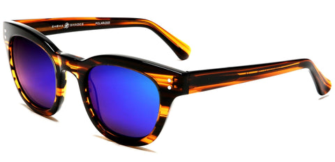 Polarized Vista Horn Rimmed Vintage Sunglasses Orange Mix-Samba Shades