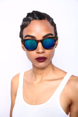Polarized Vista Horn Rimmed Vintage Sunglasses Orange Mix-Samba Shades