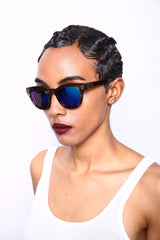 Polarized Vista Horn Rimmed Vintage Sunglasses Orange Mix-Samba Shades