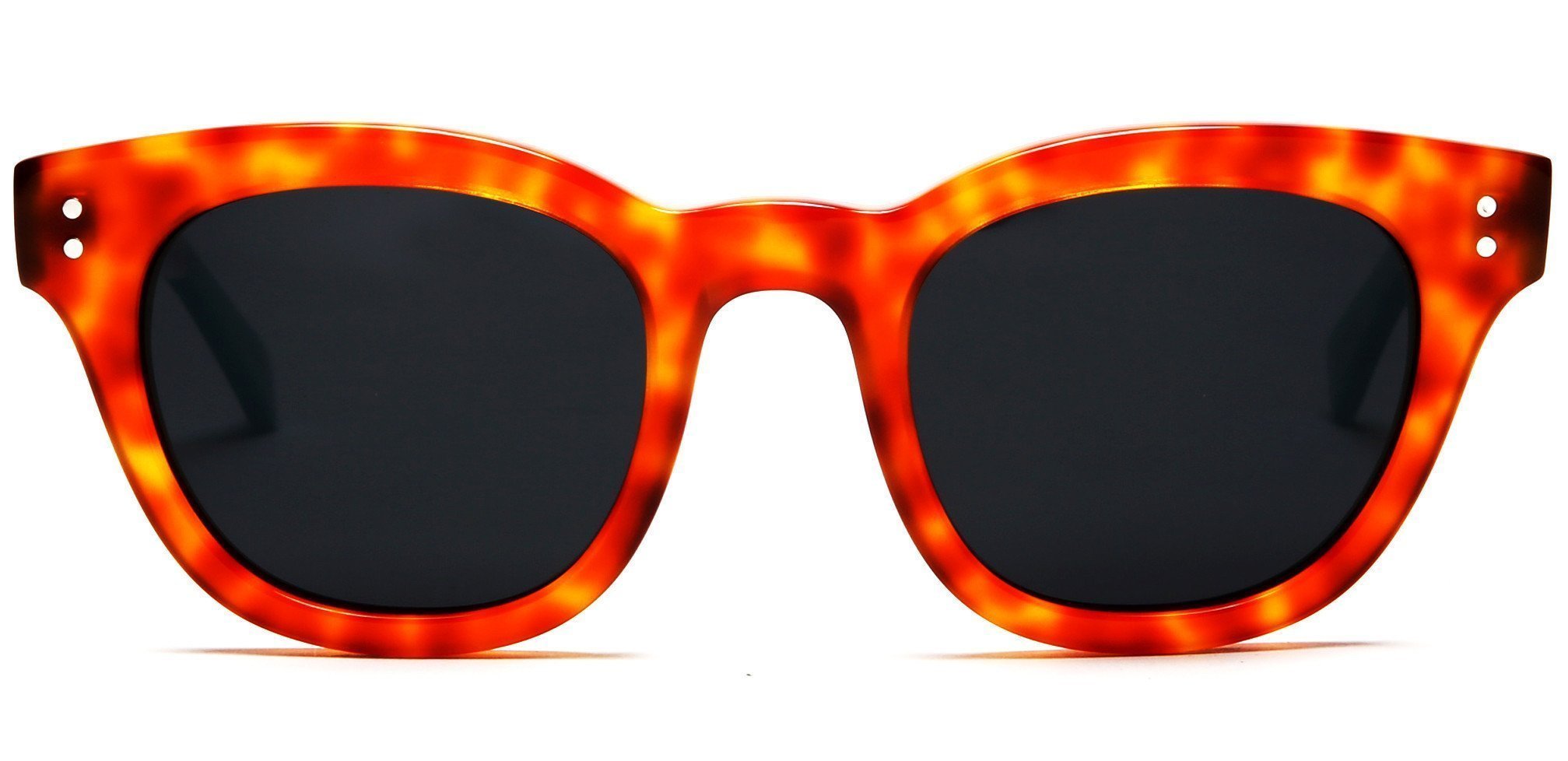 Polarized Vista Horn Rimmed Vintage Sunglasses Orange Red-Samba Shades