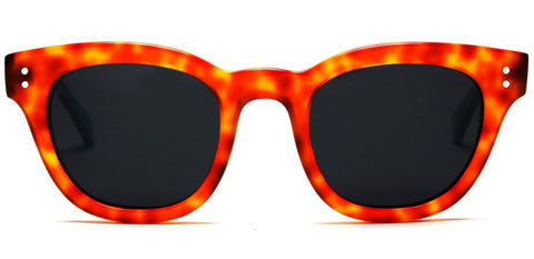 Polarized Vista Horn Rimmed Vintage Sunglasses Orange Red-Samba Shades