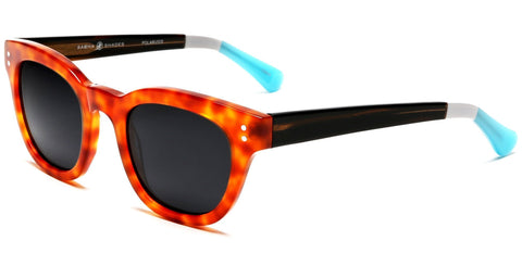 Polarized Vista Horn Rimmed Vintage Sunglasses Orange Red-Samba Shades