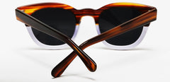 Polarized Vista Horn Rimmed Vintage Sunglasses Orange White-Samba Shades
