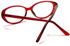 Red Velvet Tango Optics Bi-Focal Burgundy Cat Eye Readers Magnification Glasses