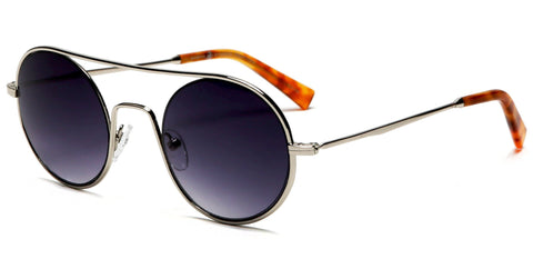 Round Janice Lennon Vintage Fashion Sunglasses Chill Silver-Samba Shades