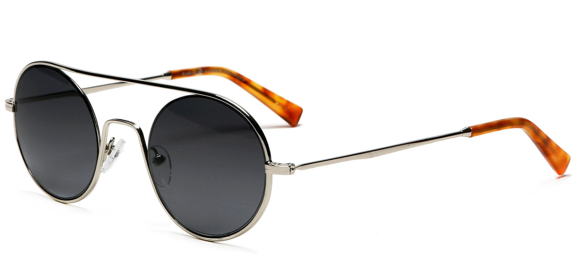 Round Janice Lennon Vintage Fashion Sunglasses Cool Silver-Samba Shades