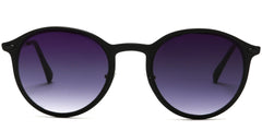Round Liz-LA Designer Fashion Sunglasses TR90 Frame Black-Samba Shades