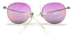 Round Liz-LA Designer Fashion Sunglasses TR90 Frame Clear-Samba Shades