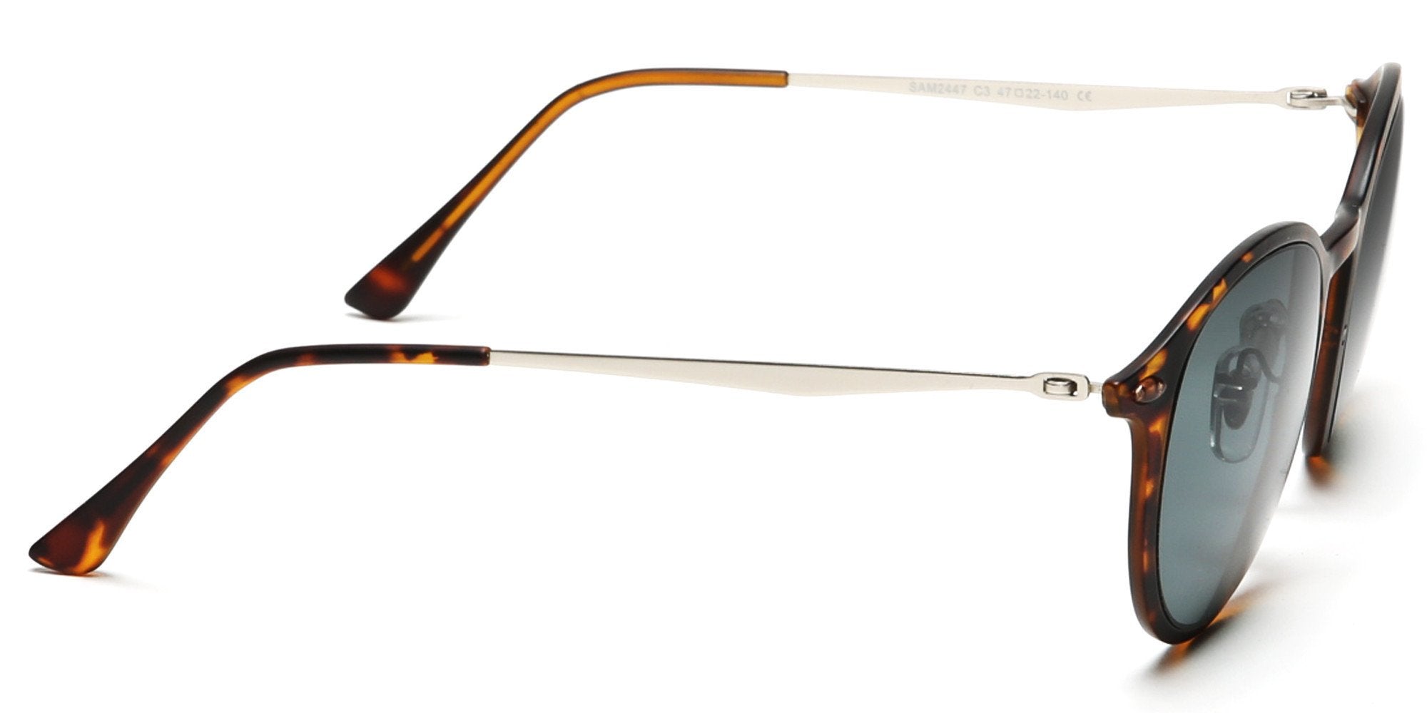 Round Liz-LA Designer Fashion Sunglasses TR90 Frame Transparent-Samba Shades