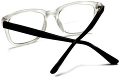 Sheer Lux Tango Optics Bi-Focal Clear Oversized Square Readers Magnification Glasses