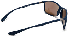 Sport Sunglasses Military Pilot Flex Blue Rubber With Blue Mirror Lens-Samba Shades