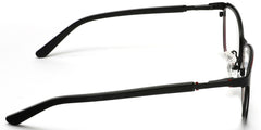 Tango Optics Browline Metal Eyeglasses Frame Luxe RX Stainless Steel Catherine Johnson Black For Prescription Lens-Samba Shades